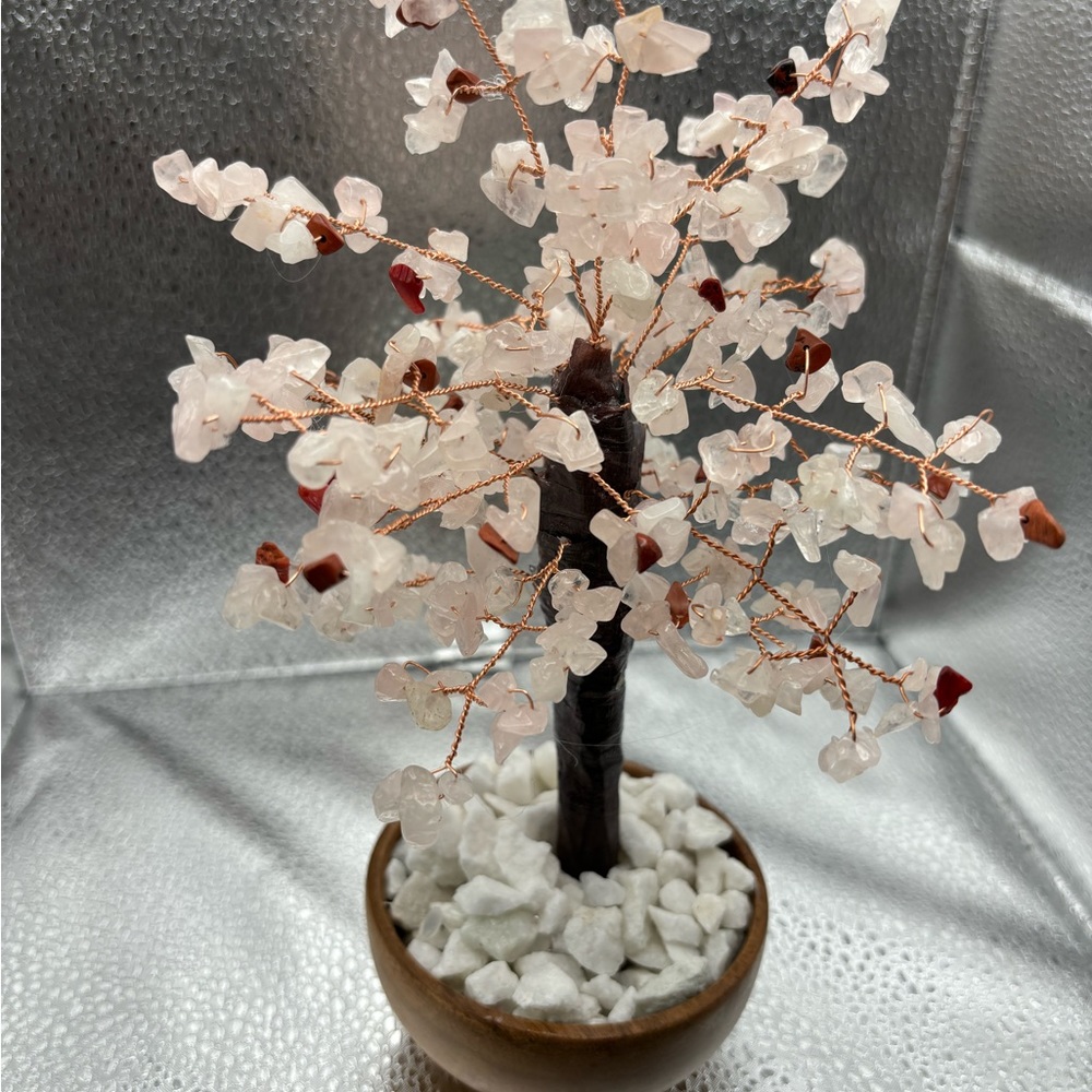 Árbol de la vida de cuarzo rosado - Picture 4 of 10